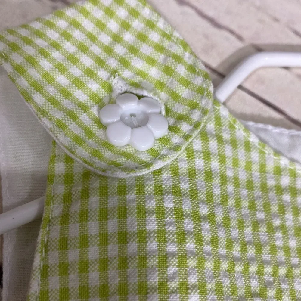 Lime Seersucker Layered Hem Dress • 18M - Picture 6 of 6